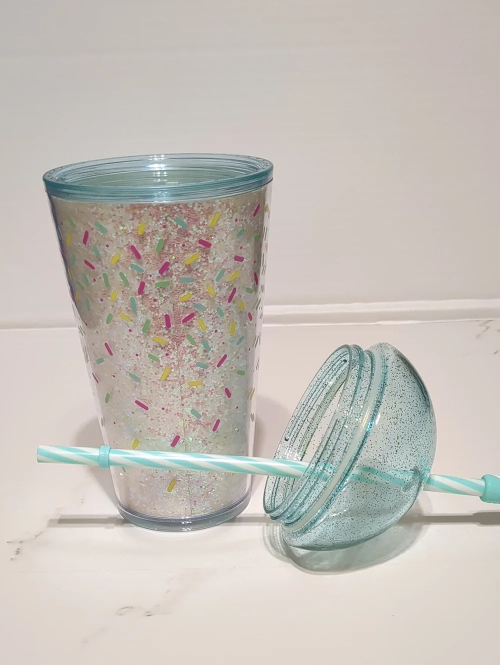 2025 Starbucks Tumbler 16oz With Birthday Candle Straw Topper NWT